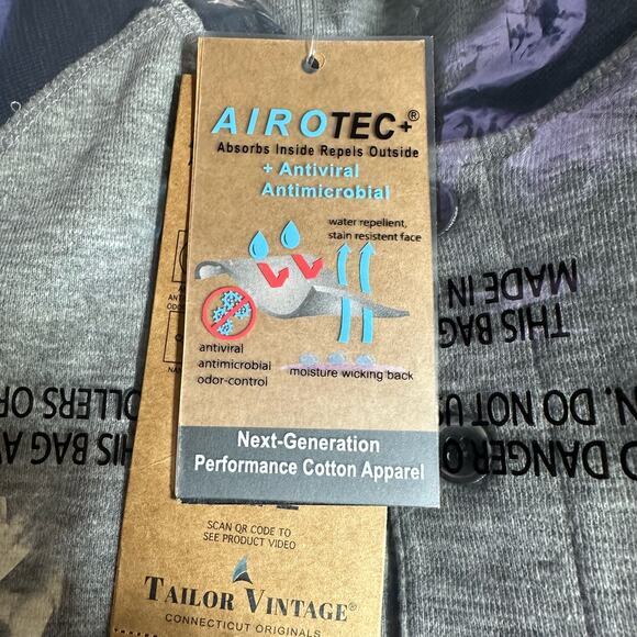 Tailor vintage navy blazer heather gray Henley size M long sleeve - Picture 6 of 8